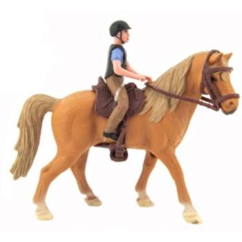 Ló + jockey műanyag 15cm kép