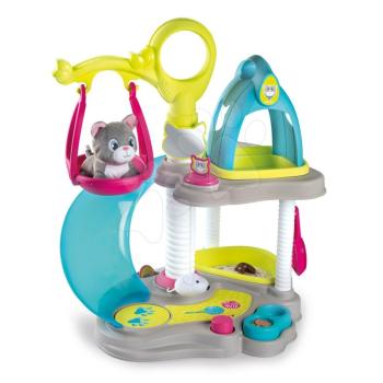Macskaház Cat's House Veterinary Smoby elektronikus hanggal csúszdával hintával és 6 kiegészítővel kép