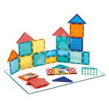Mágneses építőjáték Magnetic Building Board Ludi táblával 27 részes 24 hó-tól kép