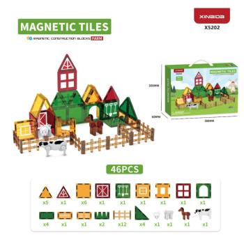 Mágneses építőkészlet farm 42 részes kép