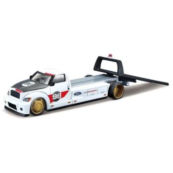 Maisto Flatbed - 2021 Ford GT Heritage Edition, fehér, 1:64 kép