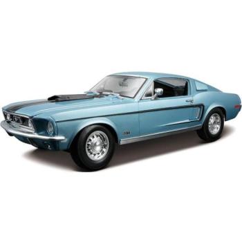 Maisto - Ford Mustang GT Cobra Jet FB 1968, metálkék, 1:18 kép