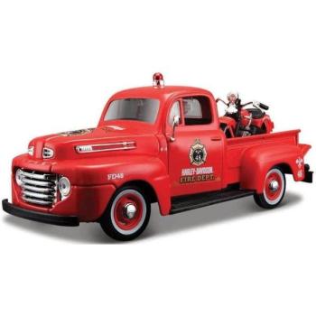 Maisto - Harley-Davidson Custom, 1948 Ford F-1 Pick up + 1936 EL Knucklehead, 1:24 kép
