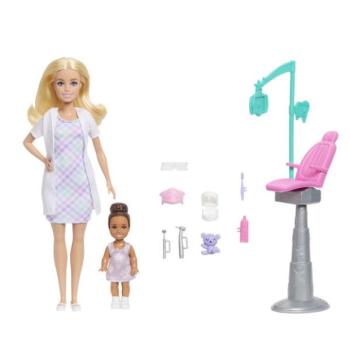 Mattel Barbie játékszett foglalkozások - szőke fogorvos kép