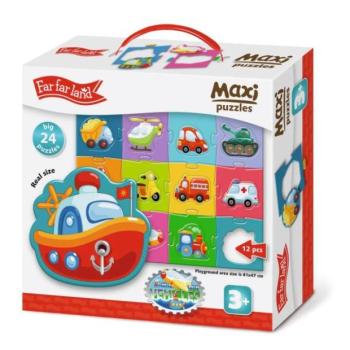 MAXI puzzle 24. Járművek (61*47 cm) kép
