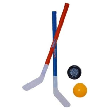 Mezőhoki ütő 2 db műanyag 72cm + floorball + műanyag korong kép