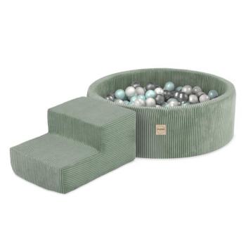 Mini játszótér száraz medencével 90 × 30 cm létrával és 200 labdával, zöld kép