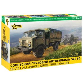Model Kit autó 43008 - Szovjet összkerékhajtású teherautó GAZ-66 (1:43) kép