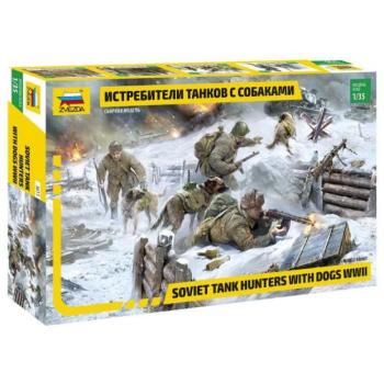 Model Kit figurák 3611 - Szovjet tankvadászok kutyákkal (1:35) kép