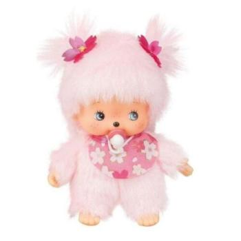 Monchhichi Bebiči lány rózsaszín Sakura cumival 15cm kép