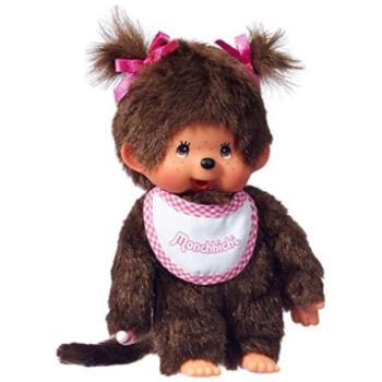 Monchhichi Moncsicsi lány előkével 20 cm kép