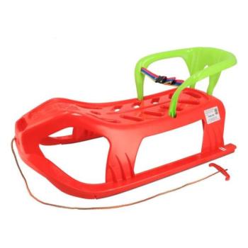 Műanyag szánkó háttámlával Baby Mix SNOW STAR piros kép
