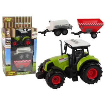 Nagy traktor pótkocsikkal kép