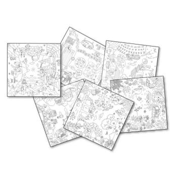 Nagyformátumú képek színezéshez Kid Colouring Smoby 10 drb kompatibilis a Kid Creative Table asztallal 51*51 cm 24 hó-tól kép