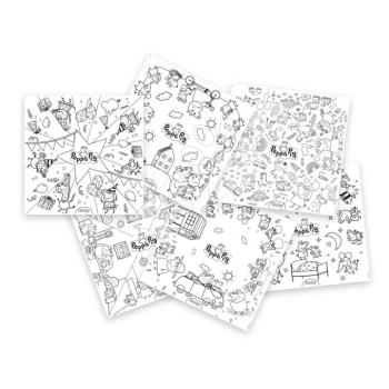 Nagyformátumú képek színezéshez Peppa Pig Kid Colouring Smoby 10 drb kompatibilis a Kid Creative Table asztallal 51*51 cm 24 hó-tól kép