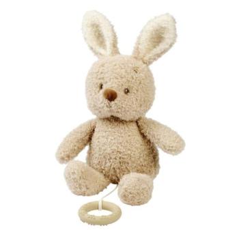 NATTOU Plüss játék zenélő Teddy nyuszi 24 cm kép