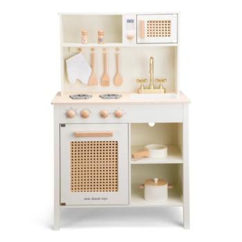New Classic Toys Fa konyha - fehér/rattan kép