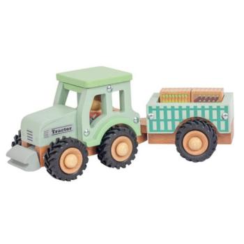 New Classic Toys traktor pótkocsival és rakománnyal kép