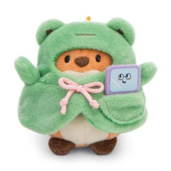 NICI plüss MyMochi Róka Geeks 8cm békás jelmezben és videojátékkal, ajándékcsomag készlet kép