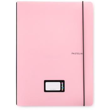 Notebook PP Oxybook, gumiszalagon, A4 formátum, 40 lap - PASTELINI rózsaszín kép