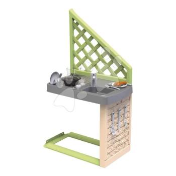 Nyári konyha 17 kiegészítővel Summer Kitchen Life házikókhoz Smoby mosogatóval és főzőlappal UV védelemmel 24 hó-tól kép