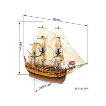OCCRE HMS Endeavour 1:54 készlet kép