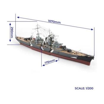 OCCRE Prinz Eugen csatahajó 1:200 készlet kép