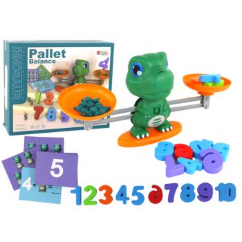 Oktatási játék dinoszaurusz matematikai skála kép
