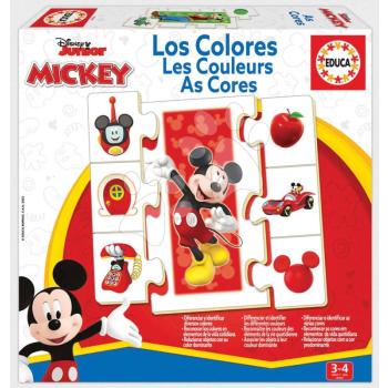 Oktatójáték Ismerkedünk a színekkel Mickey & Friends Educa 6 ábra 42 elemből 3 éves kortól kép