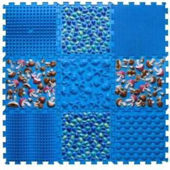 Ortek Masszázs ortopéd párna Puzzle "Mix" 9 elemmel Kék kép