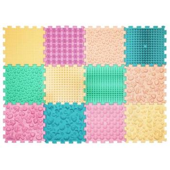 Ortek Masszázs szőnyeg Puzzle Mix Pasztell 12 elem kép