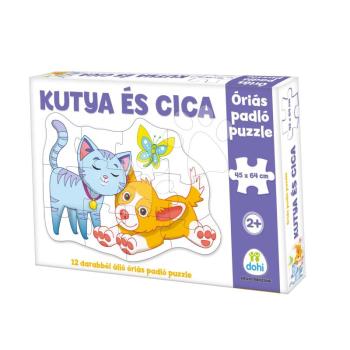 Padló puzzle kutya és cica Dohány óriás 12 drb 24 hó-tól kép