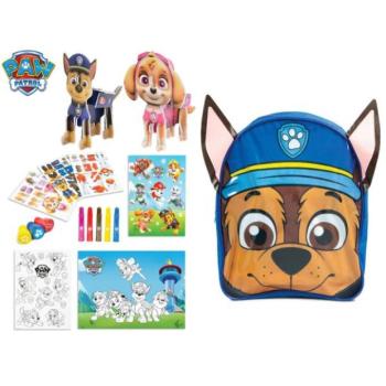 Paw Patrol kreatív készlet zsírkrétával, matricákkal és kifestőkönyvekkel egy hátizsákban kép