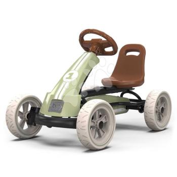 Pedálos gokart Go Kart Foxy Retro Green Exit Toys fémvázzal EVA kerekekkel és állítható üléssel 2–5 éves korosztálynak kép