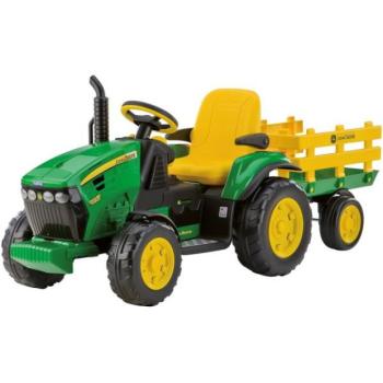 Peg Perego John Deere Ground Force pótkocsival 12V - 330W - zöld kép
