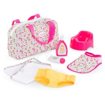 Pelenkázótáska Changing Bag Floral Corolle 36 cm játékbabának 7 kiegészítővel 24 hó-tól kép
