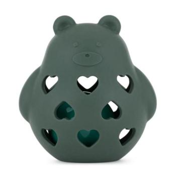PETITE&MARS Szilikon játék csörgővel Bear Basil Misty Green 0m+ kép