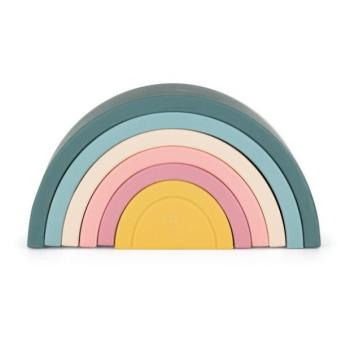 PETITE&MARS Szilikon összecsukható játék Rainbow Misty Green 12m+ kép