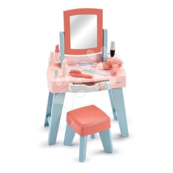 Pipere asztal kisszékkel Mademoiselle My First Beauty Table Écoiffier hajszárítóval 11 kiegészítő 12 hó-tól kép