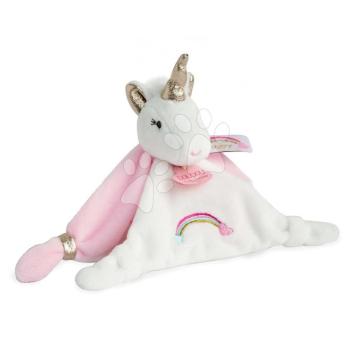 Plüss egyszarvú dédelgetésre Unicorn Lucie la Licorne Doudou et Compagnie rózsaszín 20 cm ajándékcsomagolásban 0 hó-tól DC3312 kép