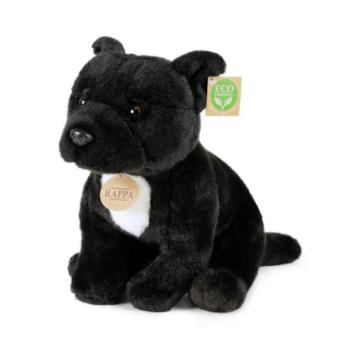 Plüss kutya Staffordshire bullterrier 30 cm fekete KÖRNYEZETBARÁT kép
