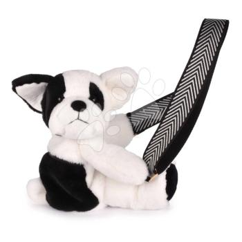 Plüss kutyus crossbody táska Bag Dog Black & White Doudou et Compagnie pánttal fekete-fehér 30 cm 24 hó-tól kép