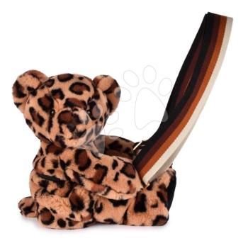 Plüss mackó crossbody hátizsák Bag Leopard Teddy Bear Doudou et Compagnie pánttal barna 30 cm 24 hó-tól kép