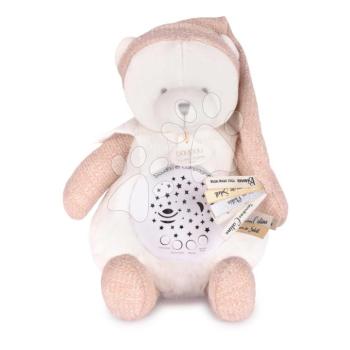 Plüss mackó Doudou 25 Years Musical Night Light Star Projector Pink Doudou et Compagnie fénnyel zenével és fehér zajjal rózsaszín 19 cm 0 hó-tól kép