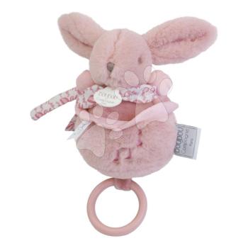 Plüss nyuszi dallammal Lapin Dodou Music Box Pink Doudou et Compagnie ajándékcsomagolásban rózsaszín 20 cm 0 hó-tól kép