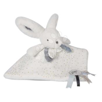 Plüss nyuszi dédelgetéshez Bunny Happy Glossy Doudou et Compagnie fehér 25 cm ajándékcsomagolásban 0 hó-tól kép