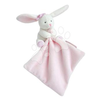 Plüss nyuszi dédelgetésre Bunny Flower Box Doudou et Compagnie ajándékcsomagolásban rózsaszín 10 cm 0 hó-tól DC3337 kép