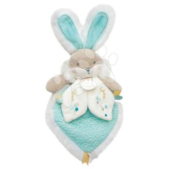 Plüss nyuszi dédelgetésre Lapin de Sucre Doudou et Compagnie türkíz 24 cm ajándékcsomagolásban 0 hó-tól kép