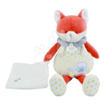 Plüss róka kendővel dédelgetésre Romarin the Fox In my Garden Pantin with a Comforter Doudou et Compagnie ajándékcsomagolásban 28 cm 0 hó-tól kép