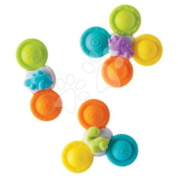 Pörgettyű kádba Silicone Bath Pop Spinners Infantino 3 darab tapadókorongokkal 4 hó-tól kép